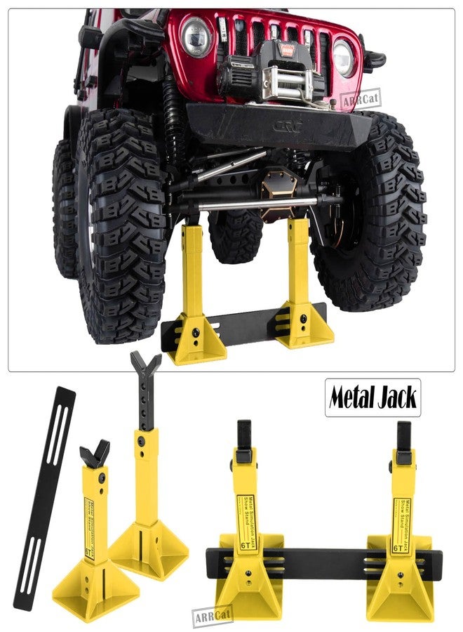 ARRCat RC Decoration Upgrades Part for 1/10 SCX10,Trx4/6,GEN7/8,Jack,Fuel Tank,Shovel,Axe,Trailer Chain/Hook/Rope/Receiver/Elastic Force Rope,Antenna,Nitrogen Bottle,Ladder,Recovery Board,Orange - Image 3